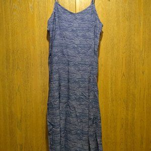 Old Navy Sun Dress Blue Stripes Striped Spaghetti Strap Rayon Medium M New